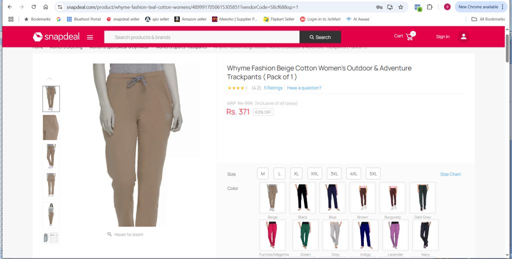 coton pyjama review from snapdeal