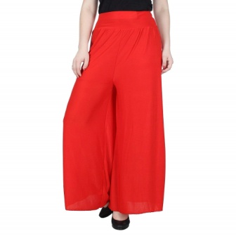 coton women palazo free size red