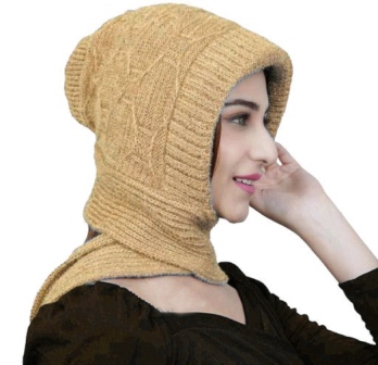 Women's Noori Muffler with Attached Cap - Acrylic & Wool Blend with Fur Lining for Extreme Winter Warmth - Image 29