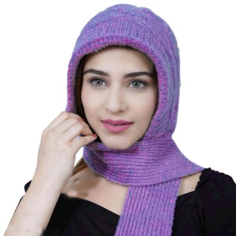 Women's Noori Muffler with Attached Cap - Acrylic & Wool Blend with Fur Lining for Extreme Winter Warmth - Image 25