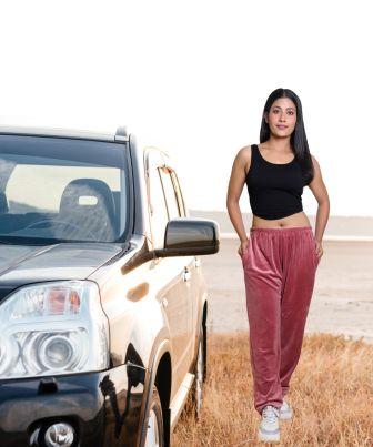 Women’s Velvet Pyjama – Soft, Cozy, and Heavy with Elastic Waistband and Pockets
