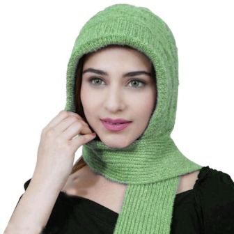 Women's Noori Muffler with Attached Cap - Acrylic & Wool Blend with Fur Lining for Extreme Winter Warmth - Image 22