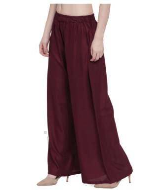coton women palazo free size plum