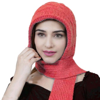 Women's Noori Muffler with Attached Cap - Acrylic & Wool Blend with Fur Lining for Extreme Winter Warmth - Image 19