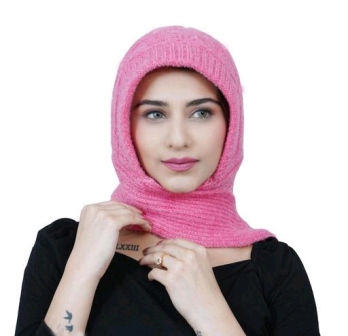 Women's Noori Muffler with Attached Cap - Acrylic & Wool Blend with Fur Lining for Extreme Winter Warmth - Image 17