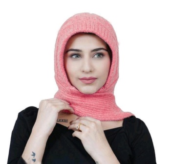 Women's Noori Muffler with Attached Cap - Acrylic & Wool Blend with Fur Lining for Extreme Winter Warmth - Image 16