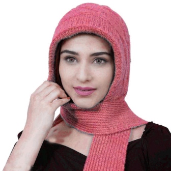 Women's Noori Muffler with Attached Cap - Acrylic & Wool Blend with Fur Lining for Extreme Winter Warmth - Image 15