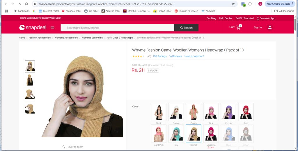 noori muffler cap set reviews from snapdeal