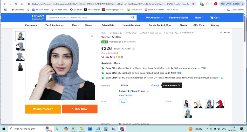 noori muffler cap set reviews from flipkart