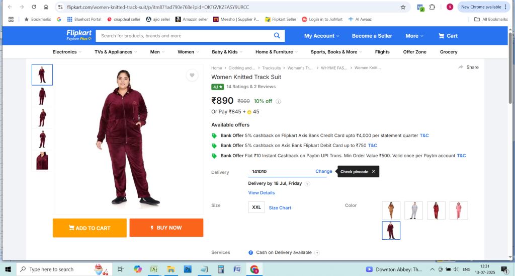 velvet tracksuit reviews from flipkart