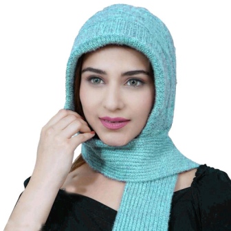 Women's Noori Muffler with Attached Cap - Acrylic & Wool Blend with Fur Lining for Extreme Winter Warmth - Image 18