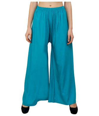 coton women palazo free size turquoise