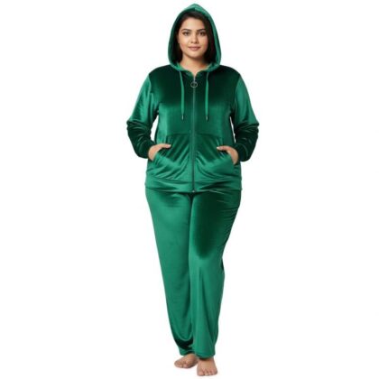 velvet tracksuit green