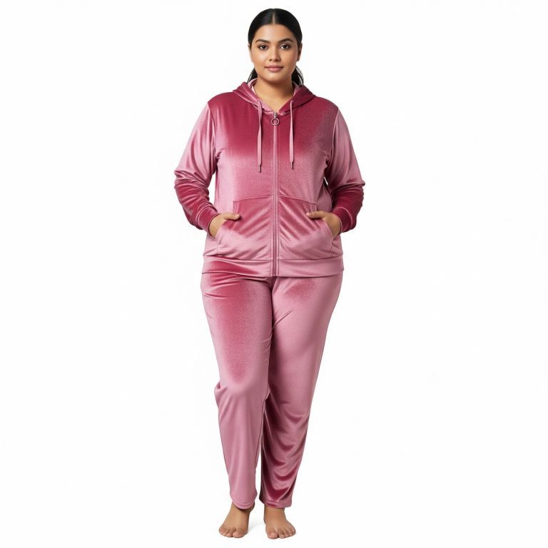 velvet tracksuit pink