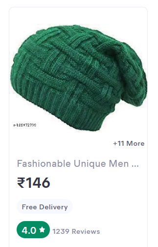 beanie cap green reviews on meesho