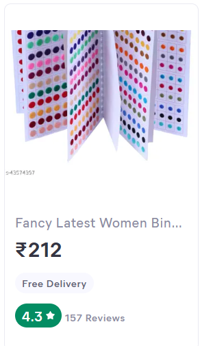 multicolor bindi book for women meesho