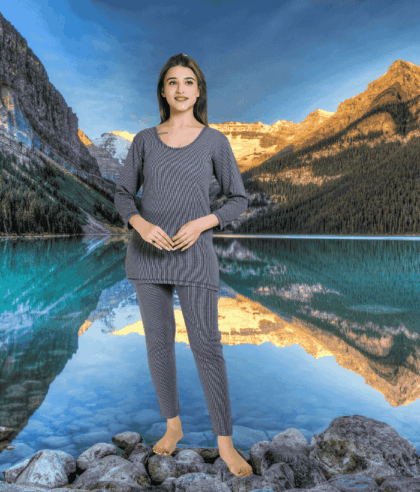HeTeShe Women's Thermal Set – Full Sleeve Top & Pajama (3 Colors)