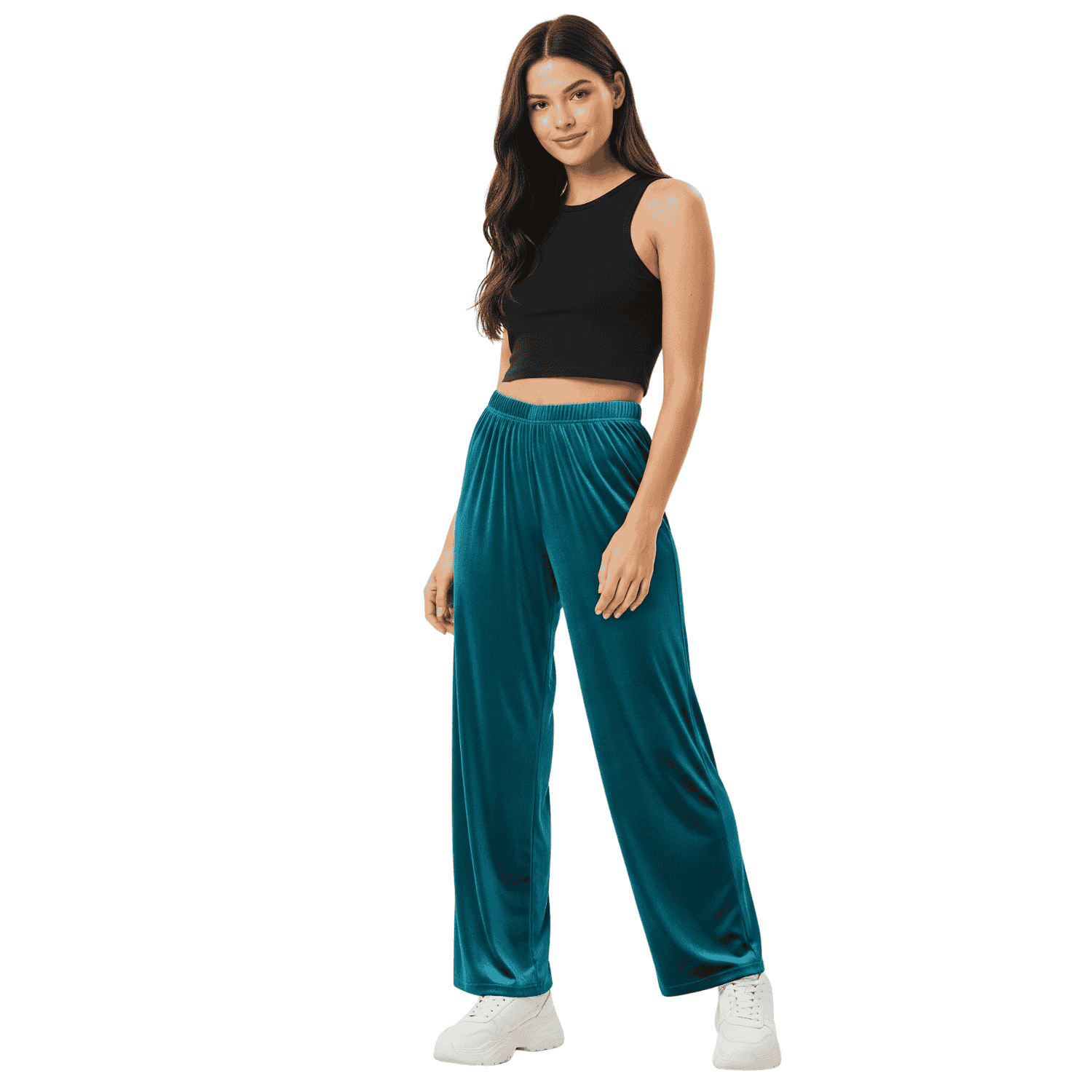 velvet women pyjama without pocket teal