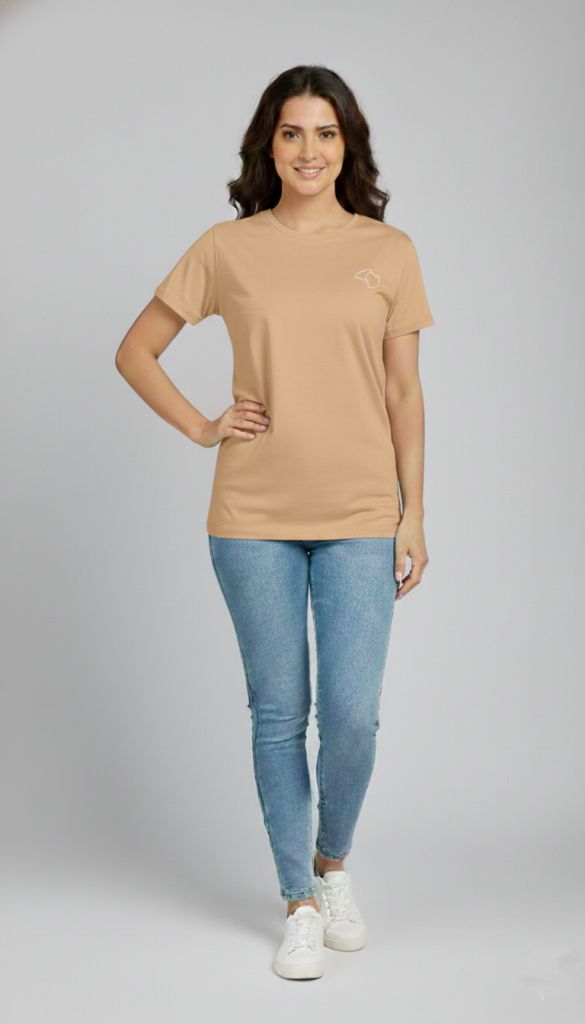 women tshirt camel