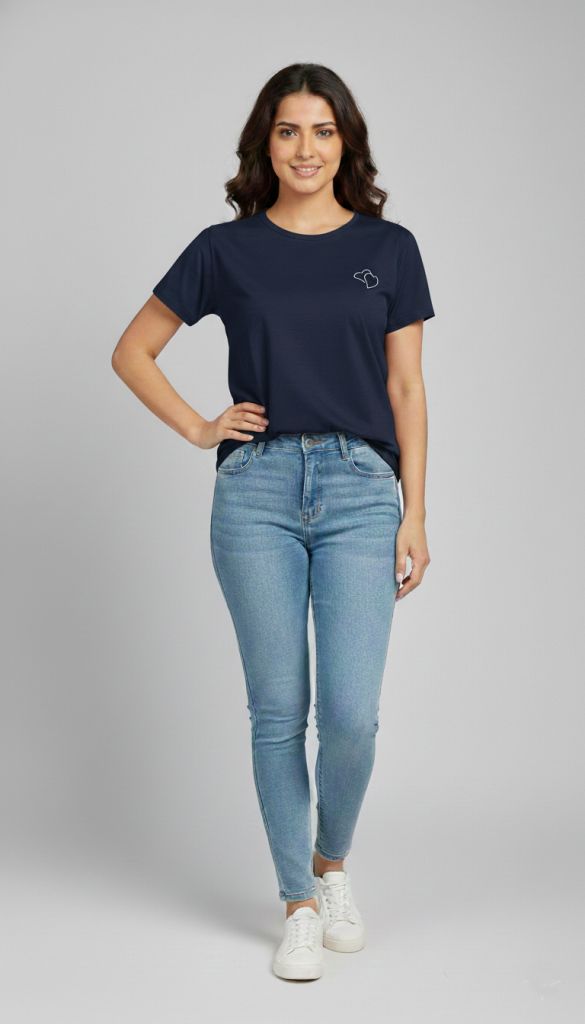 women tshirt navy