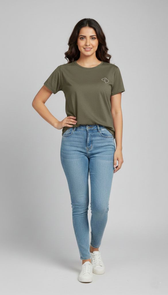 women tshirt olive