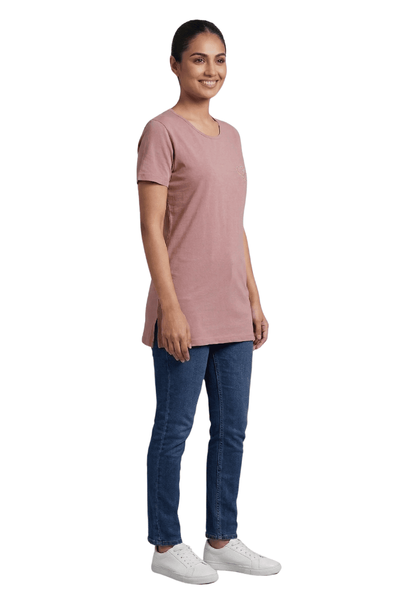 rose gold tshirt women side