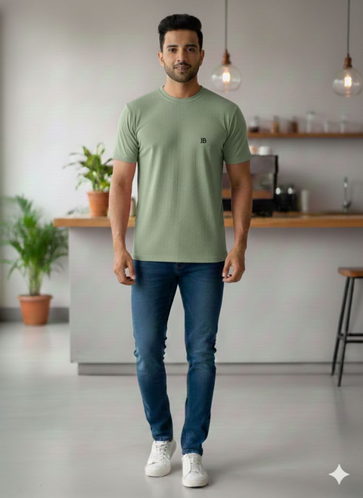 men tshirt herringbone texture pista