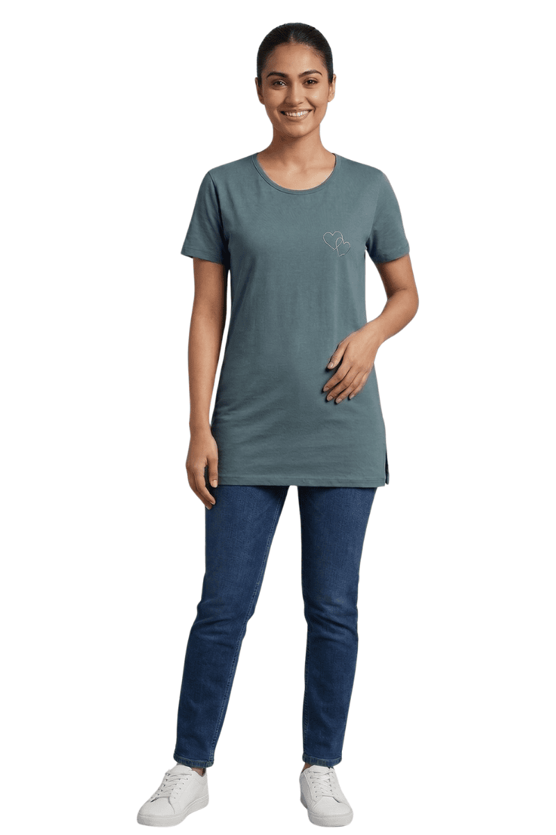 sea green tshirt women front