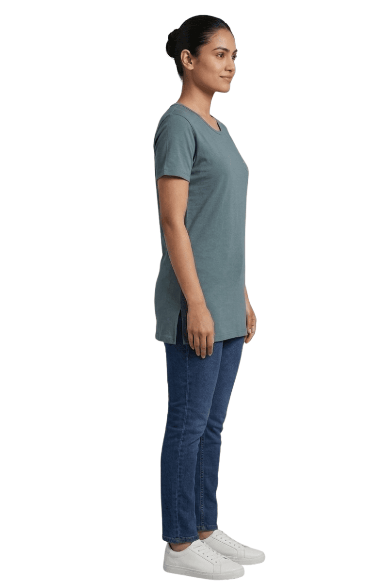sea green tshirt women side