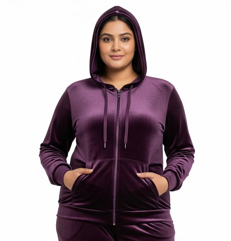 velvet zipper dark lavender