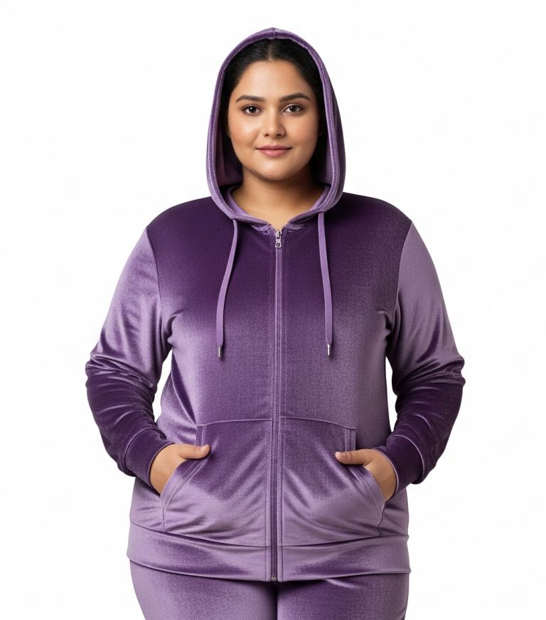 velvet zipper light lavender