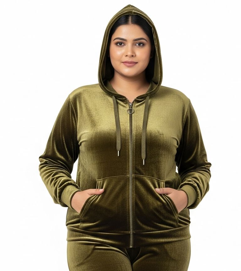 velvet zipper olive