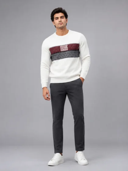 maroon cassian woollen men sweater