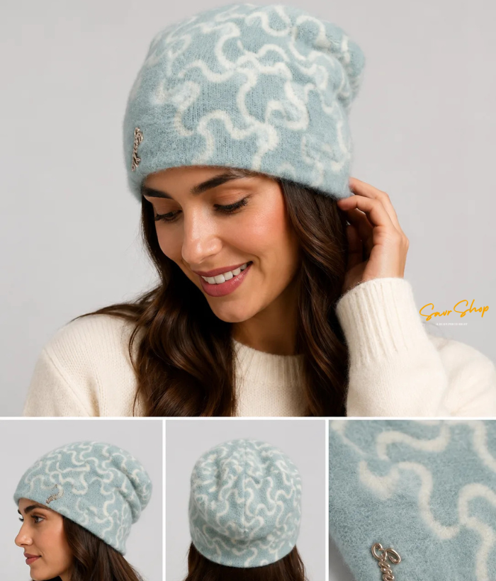cloud design lambswool winter women cap main image