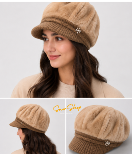 HETESHE Winter Hat for Women | Soft Warm Knitted Winter Hat Cap | Ear Covering Woollen Blend Head Cap | Free Size