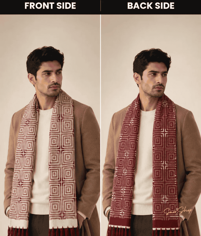 main image Hypnotise jacquard men woollen muffler