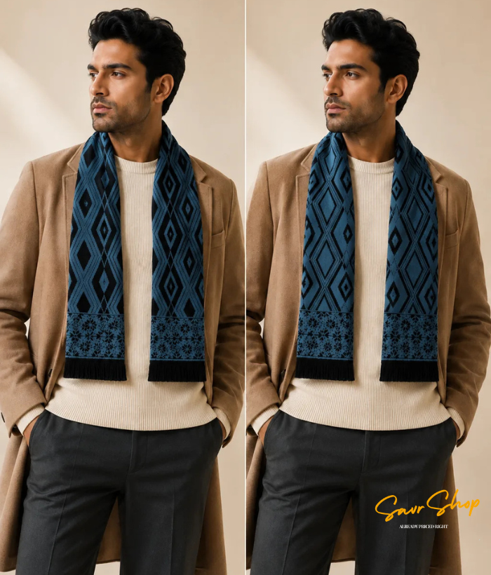 main image of diamond men woollen muffler
