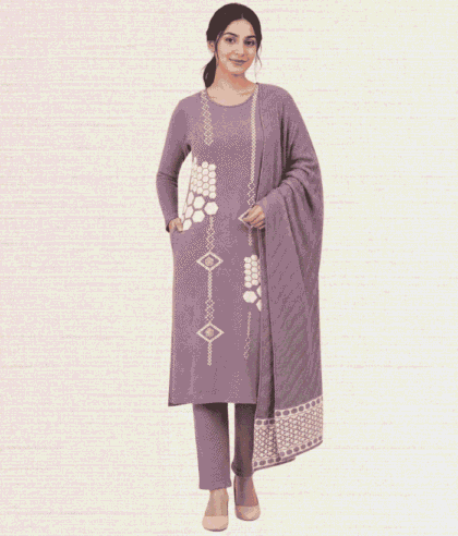 waffle kurti set with dupatta main image 2